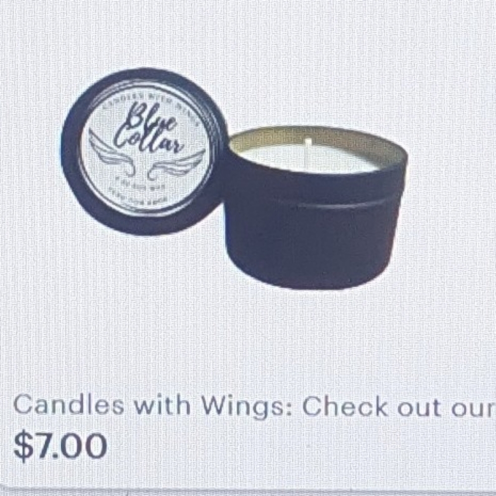 Black Candle with White Label